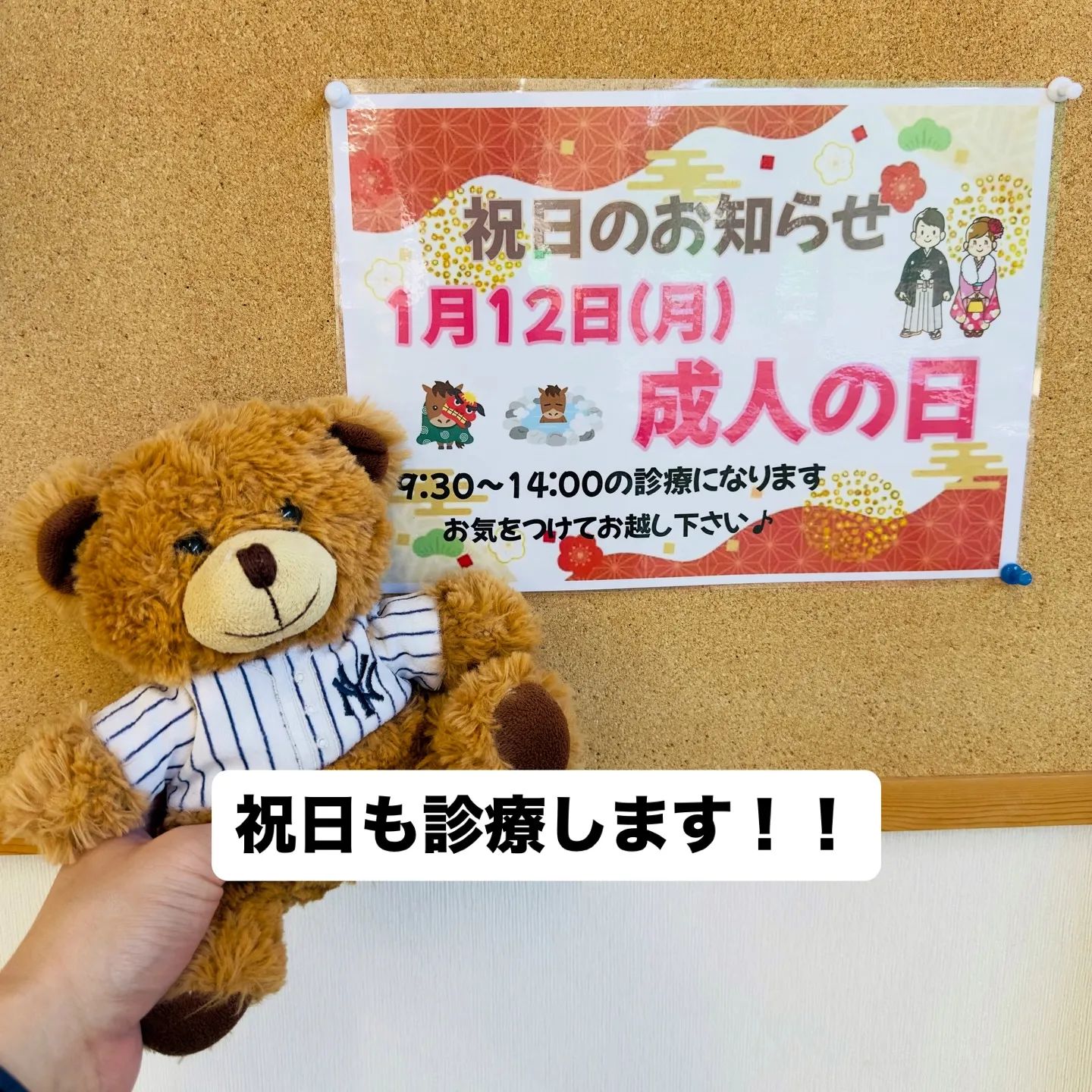 成人の日も診療します🌿